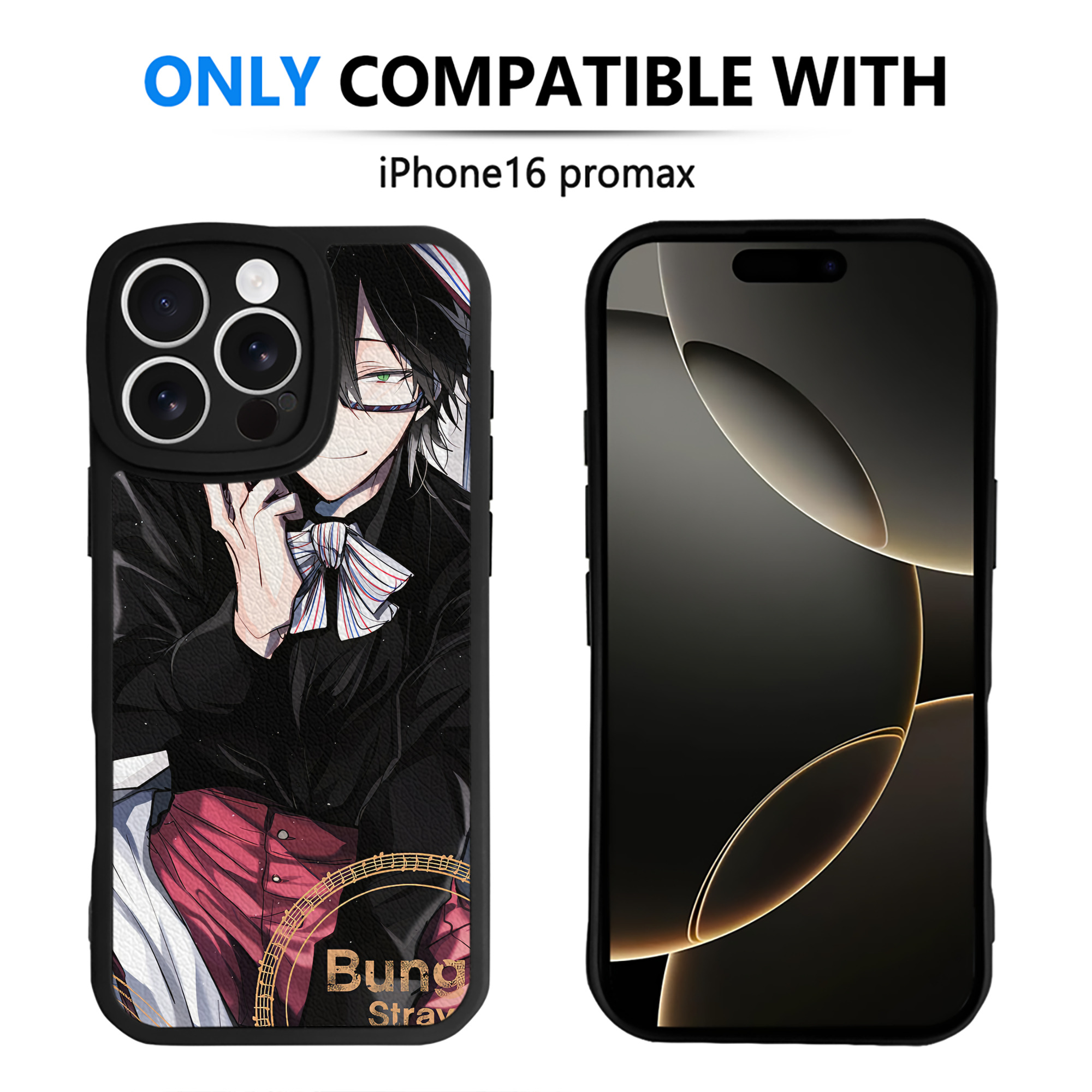 （画像用） 文豪ストレイドッグス Bungo Stray Dogs 【iPhone 16シリーズ対応】シリコンスマホケース（レザー調） 材質：シリコン